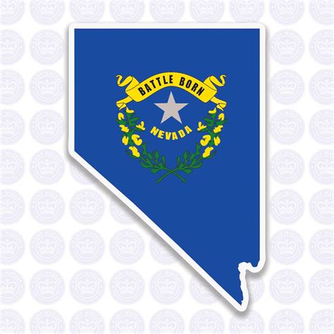 Nevada Decal Nv State Flag Decal Nevada State Bumper Etsy