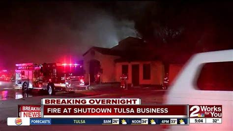 Tulsa Fire Department Puts Out Flames At Closed Down Restaurant