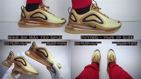 Nike Air Max 720 Gold Sneaker Review Unboxing And On Feet Youtube