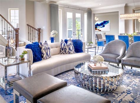 Here, the interior designer chester jones worked with the idea that. Luxury London living room decor in white blue and grey ...