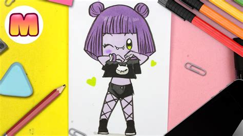 Como Dibujar Una Chica Vampiresa Kawaii Dibujos Kawaii Faciles Como