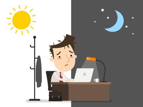 Best Working Late At Night Illustrations Royalty Free Vector Graphics