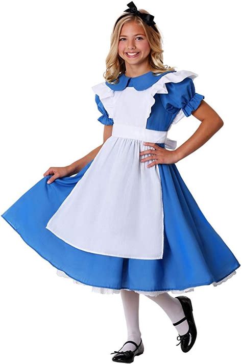 Child Alice In Wonderland Deluxe Alice Costume Dress Large 12 14 Blue