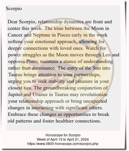Weekly Horoscope For Scorpio January 15 2024 January 21 2024