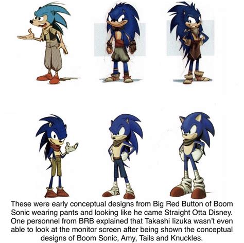 Early Sonic Boom Concepts From Big Red Button Rsonicthehedgehog