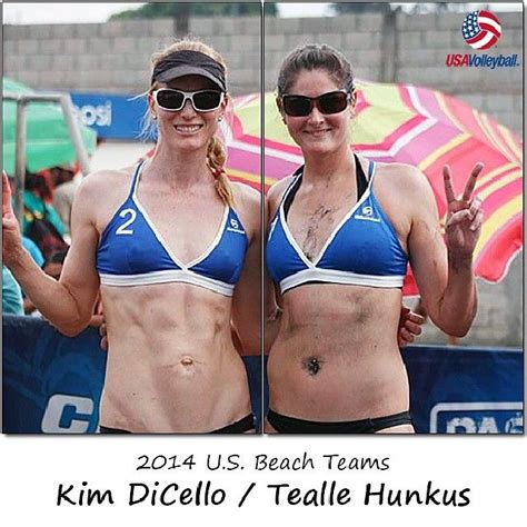 2014 Beach Volleyball Partners Kim DiCello And Tealle Hunkus Usa