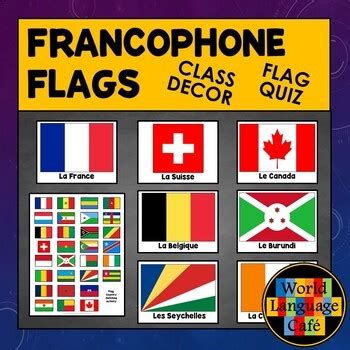 French Speaking Countries Flags