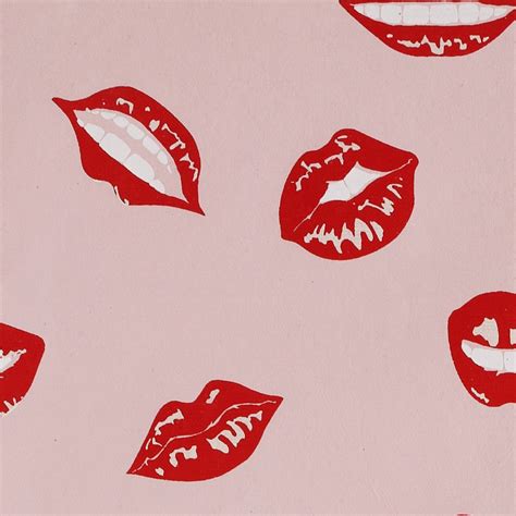 Lips On Pink T Wrap Valentines Wrapping Paper Pink T Wrap