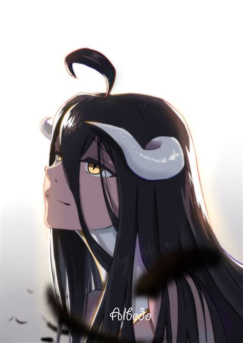 albedo overlord overlord maruyama absurdres highres 1girl black hair demon girl horns