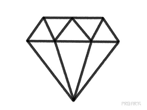 How To Draw A Diamond Outline Shape Prb Arts