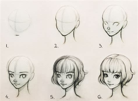 cartoon block easy guide on how to draw the female head
