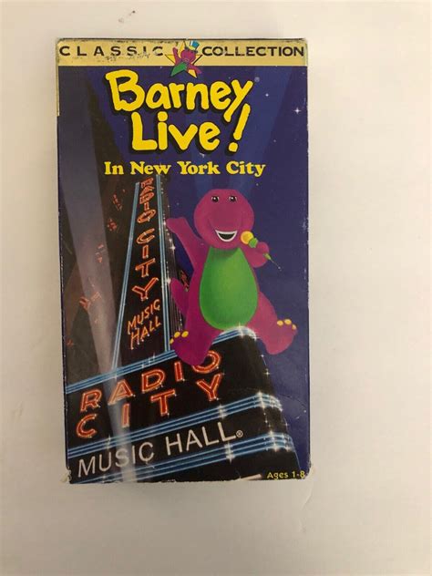 Barney Live In New York City Vhs 1994 Classic Collection