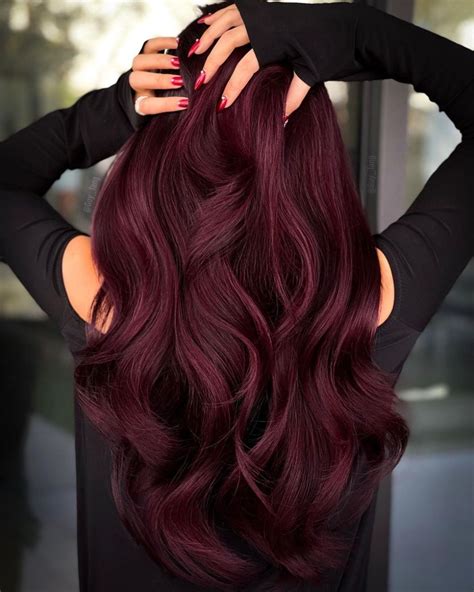 Splendid Dark Red Hair Color Ideas For Long Hair Styles Wine