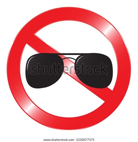 No Sunglasses Sign Stock Vector Royalty Free 1220077375 Shutterstock