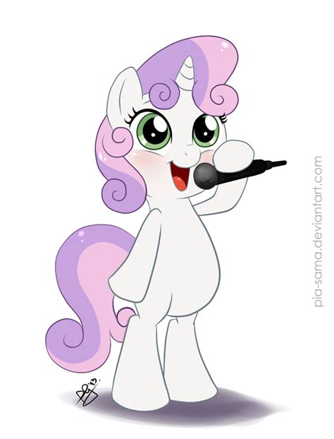 Commission Cute Singing Sweetie Belle By Pia Sama On Deviantart