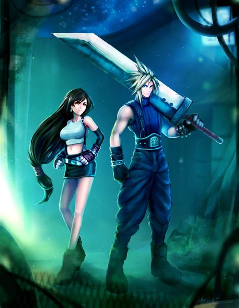 Tifa Lockhart And Cloud Strife Final Fantasy And 1 More Drawn By