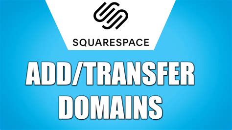 How To Add Or Transfer Domain Name On Squarespace Simple Youtube