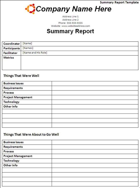 Casual Summary Report Template Doc What Is A Quantitative