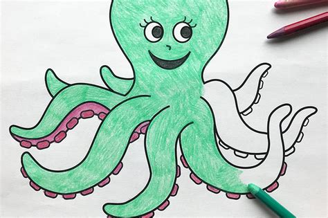 octopus  printable templates coloring pages