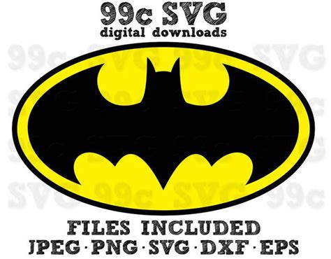 Batman Dc Logo Superhero Svg Dxf Png Vector Cut File Cricut Petagadget