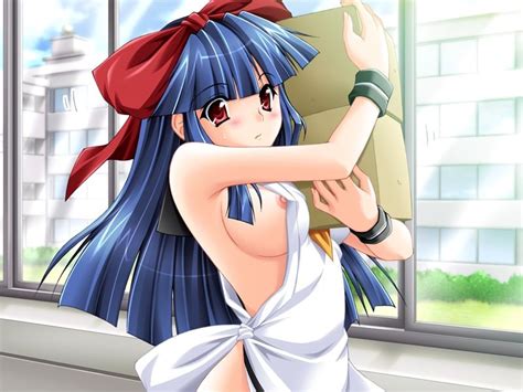 Kazuma Muramasa Zuge Haruna Hadaka Apron Gakuen Game Cg 1girl