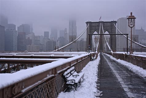 Brooklyn Bridge Snow Scene Via Picture This Photography Brooklyn
