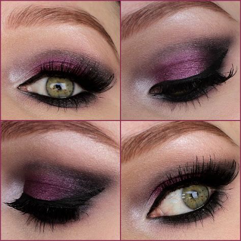 Purple And Black Christmas Look Purple Eye Makeup Black Eye Makeup