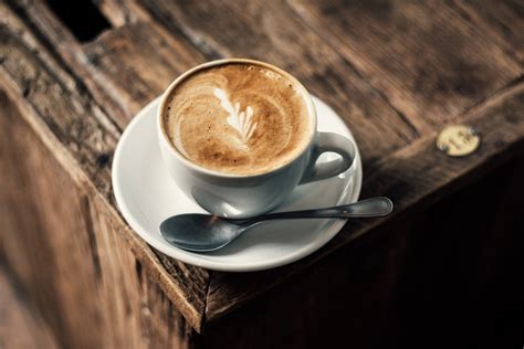 Cappuccino Coffee On Rustic Wooden Table Royalty Free Stock Photo