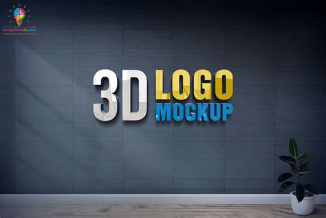 New 3d Glass Window Logo Mockup Psd Free Download