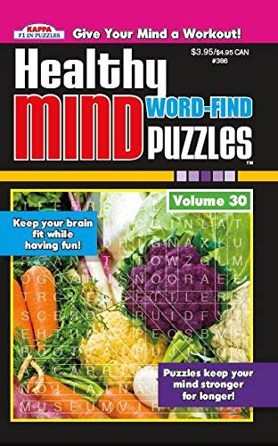 Healthy Mind Word Finds Puzzle Book Word Search Volume 30 Kappa Books
