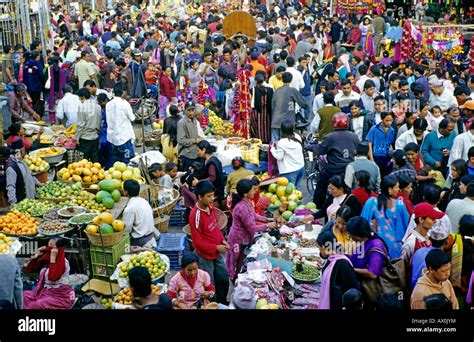 Marketplace In Kathmandu Nepal Asia Stock Photo Alamy