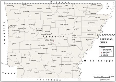 Map Of Arkansas Cities And Towns
