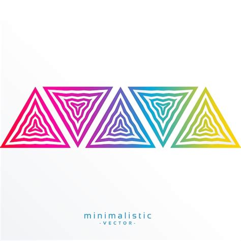 Free Vector Abstract Minimalistic Background With Colorful Triangles