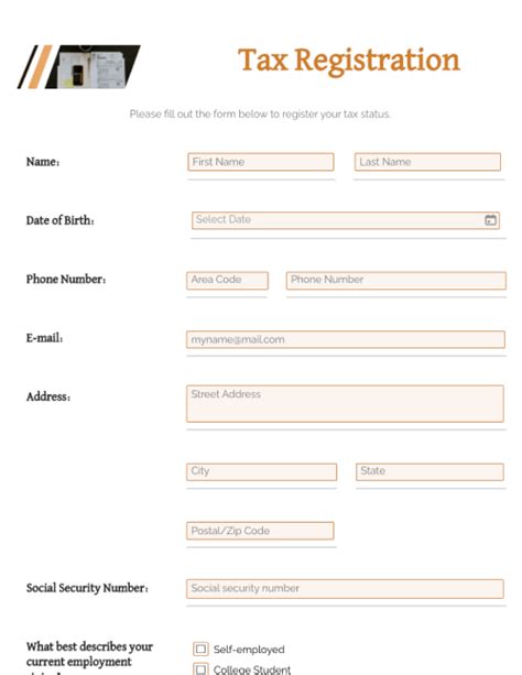 Free Tax Registration Form Get 2022 Editable Sample