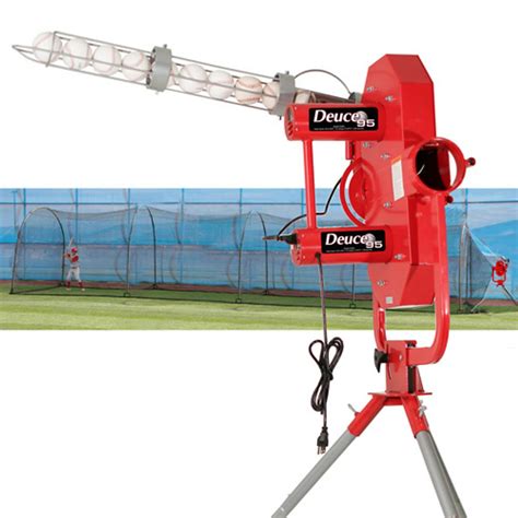 Heater Sports Deuce 95 Real Ball Pitching Machine With Ball Feeder And