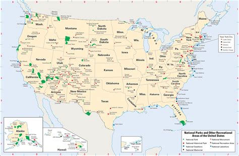 Map Of Us National Parks National Parks Kids Encyclopedia