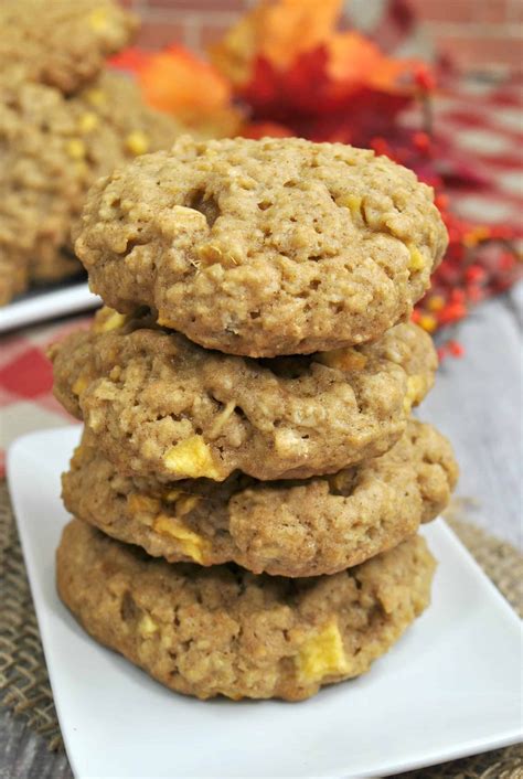 Slightly flatten with thumb or back of a spoon. Fresh Apple Oatmeal Cookies Recipe - Easy Recipes