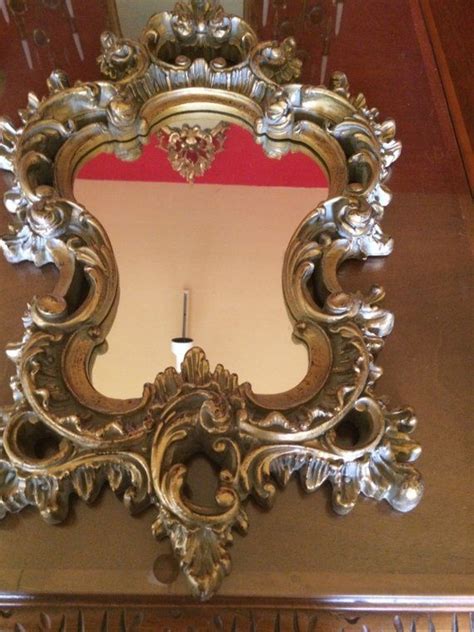 Maybe you would like to learn more about one of these? Gold Wall Mirror, Vintage Ornate Baroque mirror hand painted color choice, Living room Entryway ...