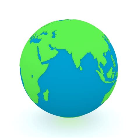 Earth Globe Green And Blue 3d Model Cgtrader