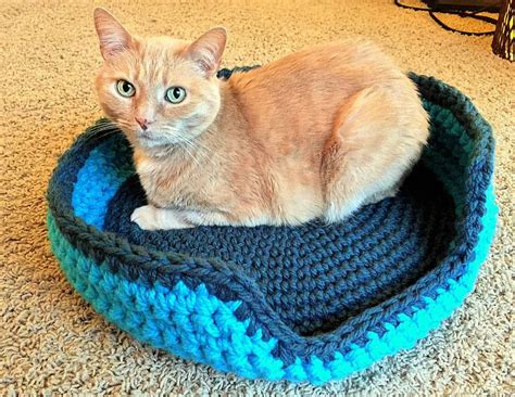 14 Free Crochet Cat Bed Patterns Crochet Cat Bed Cat Bed Pattern