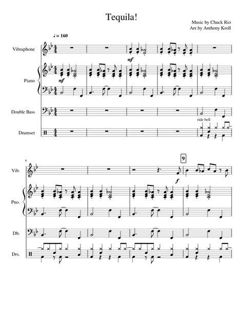 Tequila Sheet Music For Piano Solo