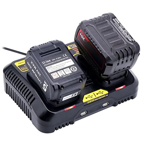 Lasica Replacement For Dewalt V Battery Dual Fast Charger Dcb Bp