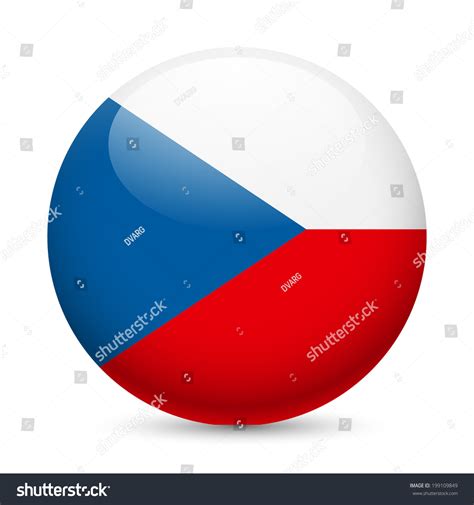 Click on the file and save it for free. Flag Of Czech Republic As Round Glossy Icon. Button With ...