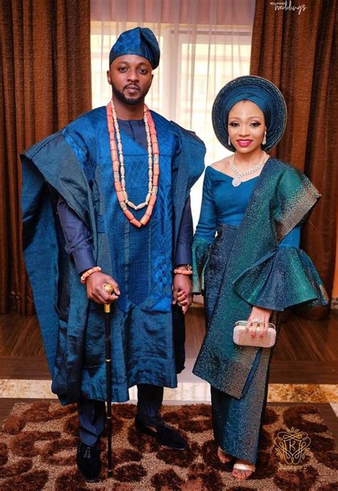 African Wedding Traditional Wedding Blue African Wedding Outfit African Couples Nigerian