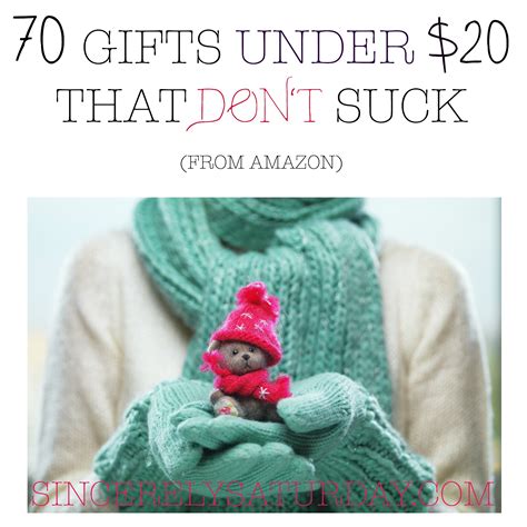 We could all use more ideas for affordable and fun presents. 70 GIFTS UNDER $20 THAT DON'T SUCK | Sincerely Saturday