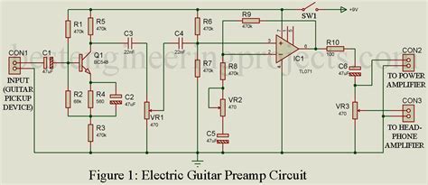 Guitarists spend a lot of time experimenting with different pot we now have a model of a strat type pickup, an rlc (resistance inductance capacitance) low pass filter, that matches the circuit diagram provided. Electric guitar preamp circuit - Engineering Projects