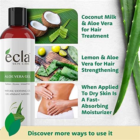 Ecla Skin Care 8 Oz 240 Ml Aloe Vera Gel 100 Pure Aloe Vera Gel