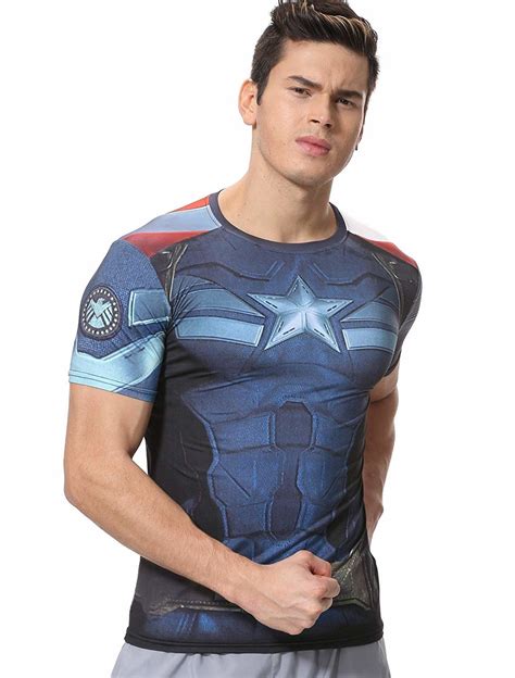 Marvel Captain America Compression Shirt Pkaway
