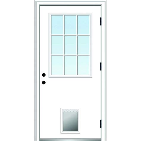 National Door Company Zz364792r Steel Primed Right Hand Outswing Prehung Front Door 9 Lite