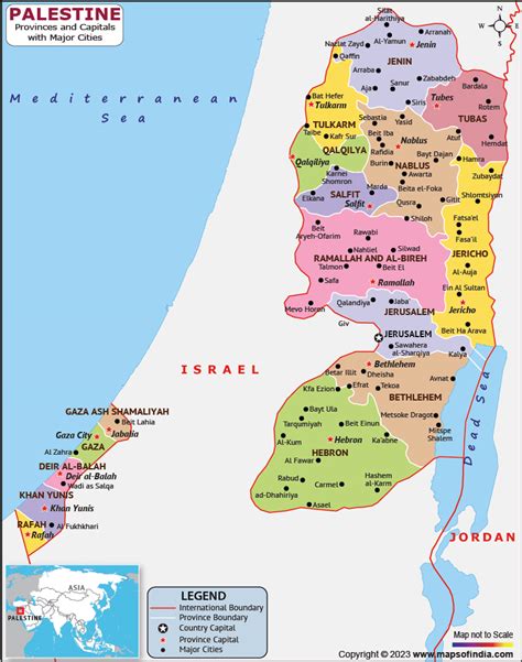 Palestine Map Hd Political Map Of Palestine To Free Download